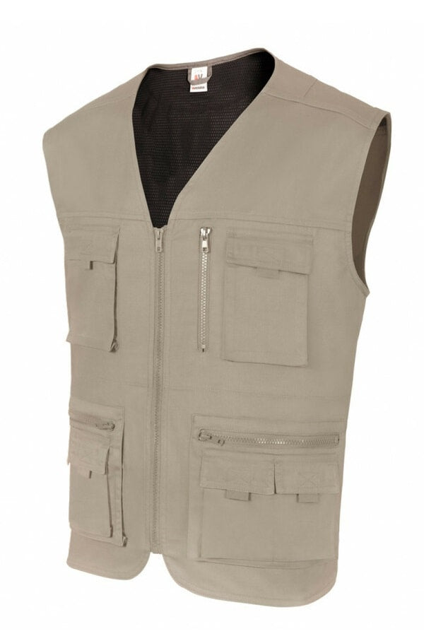 Gilet multitasche beige sabbia