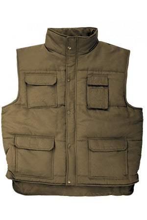 Gilet trapuntato multitasche beige sabbia
