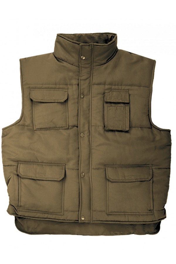 Gilet trapuntato multitasche beige sabbia