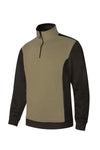 Felpa Beige e nera con Zip collo