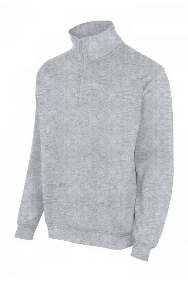 Felpa con Zip collo grigia