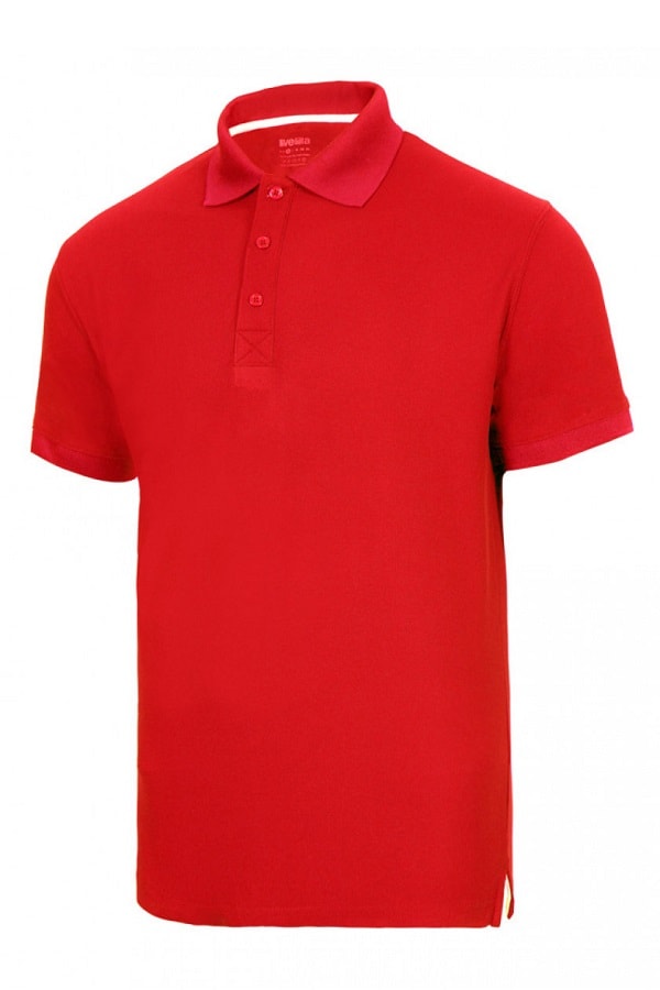 Polo Uomo Non stiro in polyester rossa
