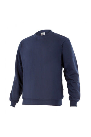 Felpa Colorata a Girocollo blue navy