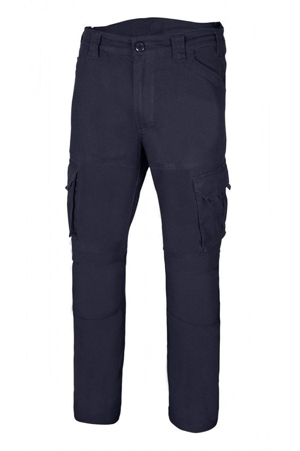 Pantaloni Multitasche Cotone Stretch blu 