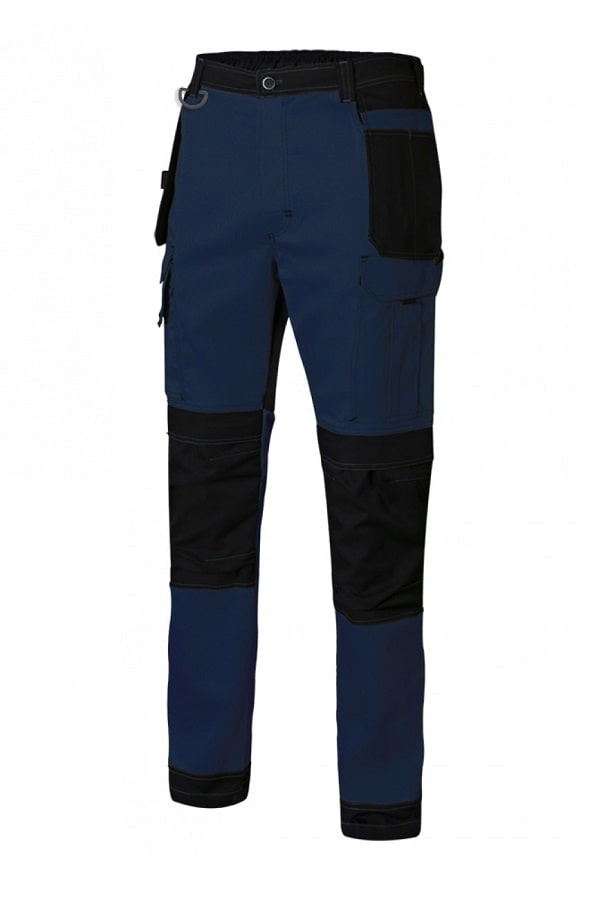 Pantaloni Canvas stretch tasche flottanti blu