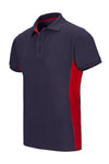 Polo Blu Navy bicolor unisex a maniche corte - ITALIADIVISE