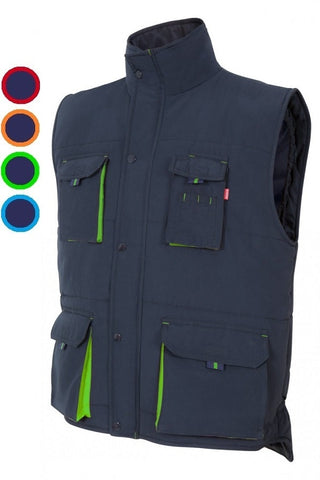 Gilet Imbottito Multitasche Uomo - Giubbotto Lavoro Antivento Con 6 Tasche - Marca Velilla - Foto 11