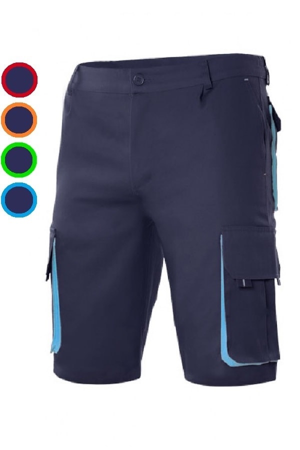 Bermuda bicolore Blu multitasche