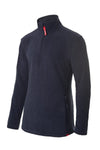 Piles ultrasoft colorato Zip Collo blue navy