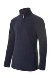 Piles ultrasoft colorato Zip Collo blue navy