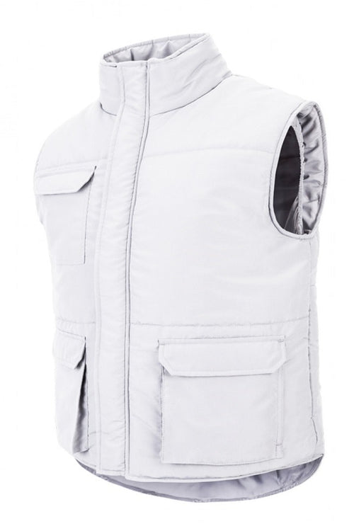 Gilet imbottito multitasche bianco