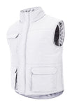 Gilet imbottito multitasche bianco