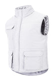 Gilet imbottito multitasche bianco