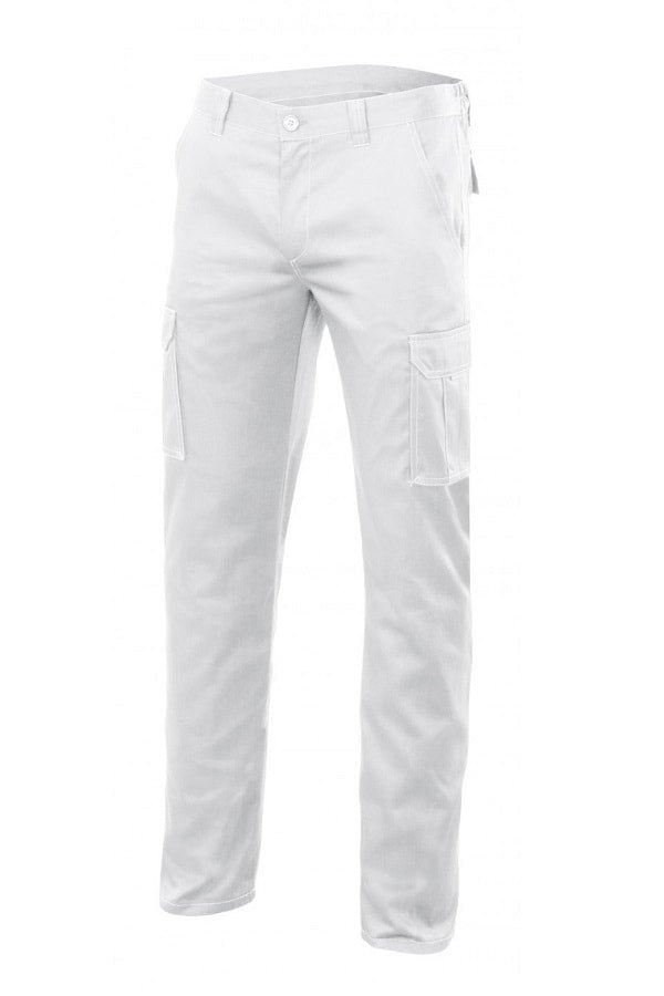 Pantalone multitasche Stretch elasticizzato BIANCO