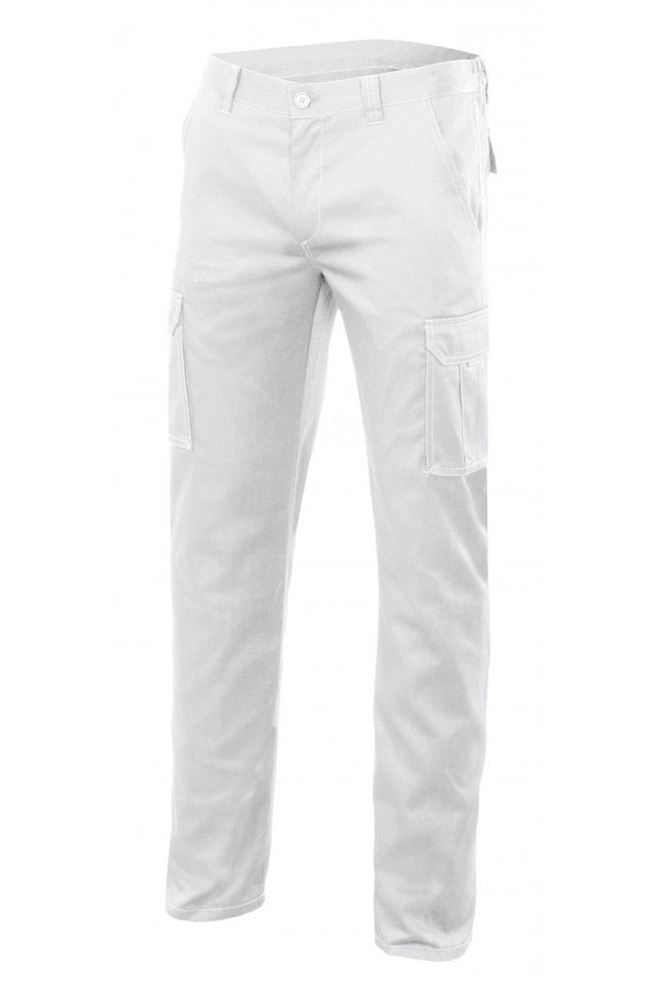 Pantalone multitasche Stretch bianchi
