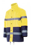 Parka ad alta visibilità giallo blu