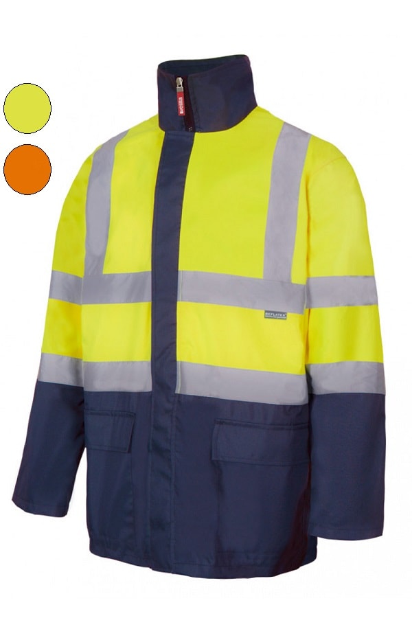 Parka 4 in 1 bicolore ad alta visibilità
