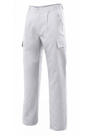 Pantaloni multitasche in polycotone bianchi