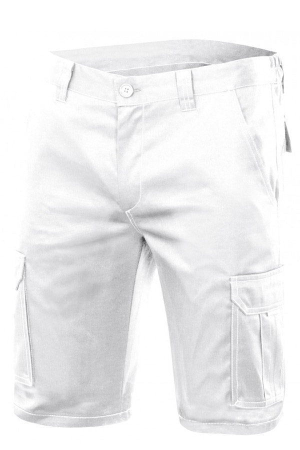 Bermuda multitasche Stretch elasticizzati bianchi
