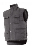 Gilet trapuntato multitasche grigio