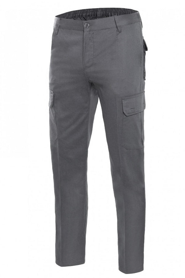 Pantaloni Multitasche 100% Cotone grigi