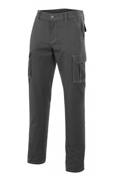 Pantaloni multitasche Slim in polycotone Grigi