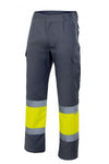 Pantaloni ad alta visibilità grigio giallo