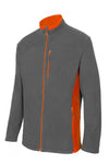 Pile bicolore Grigio e arancio a zip intera