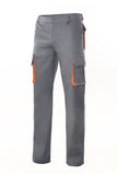 Pantaloni bicolore grigio arancio