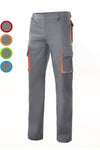 Pantaloni bicolore grigio arancio