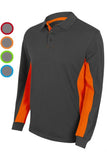 Polo Grigia bicolor unisex a maniche lunghe