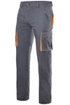 Pantaloni bicolore Grigi Arancio Stretch multitasche
