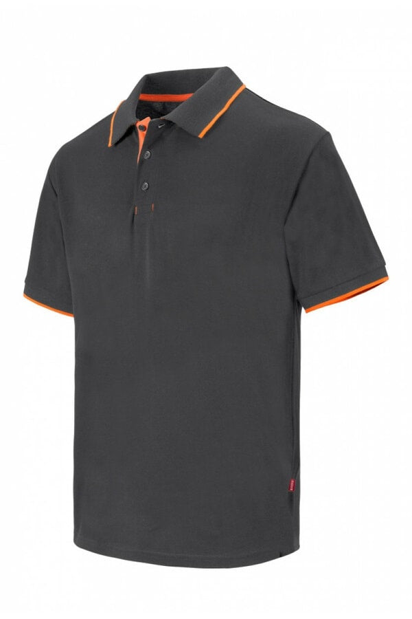 Polo da lavoro bicolore grigia arancio