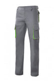 Pantaloni bicolore grigio verde