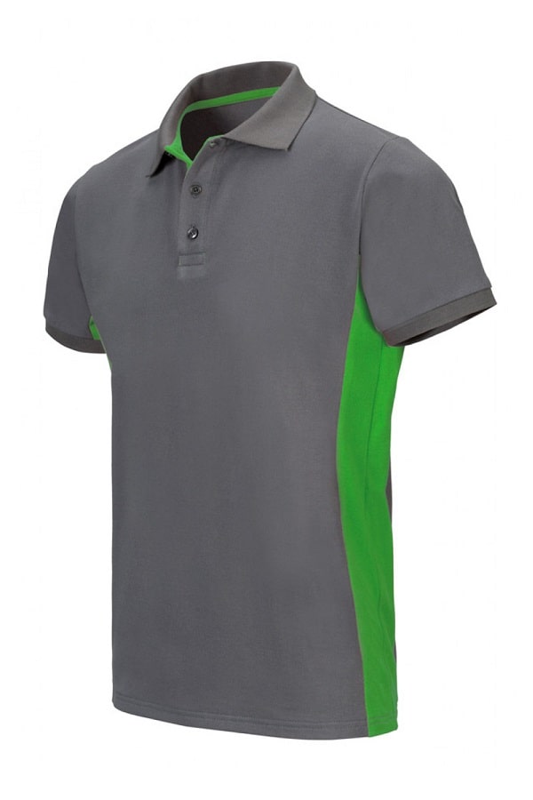 Polo Grigia bicolor unisex a maniche corte