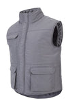 Gilet imbottito multitasche grigio