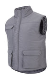 Gilet imbottito multitasche grigio