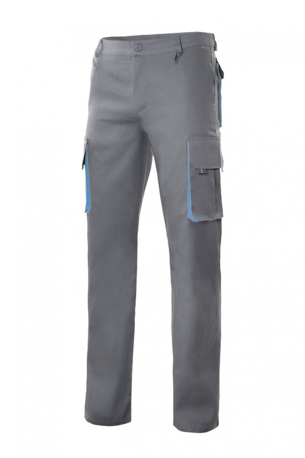 Pantaloni bicolore grigio arancio