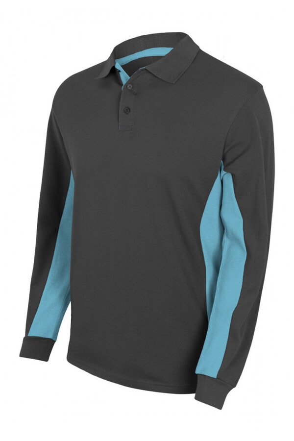 Polo Grigia bicolor unisex a maniche lunghe