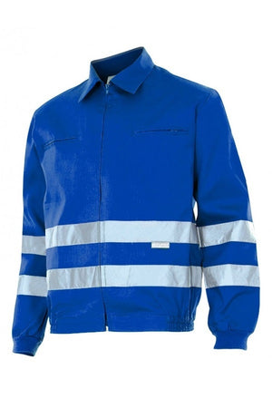 Giubbotto con bande rifrangenti bluette