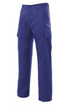 Pantaloni multitasche in polycotone bluette