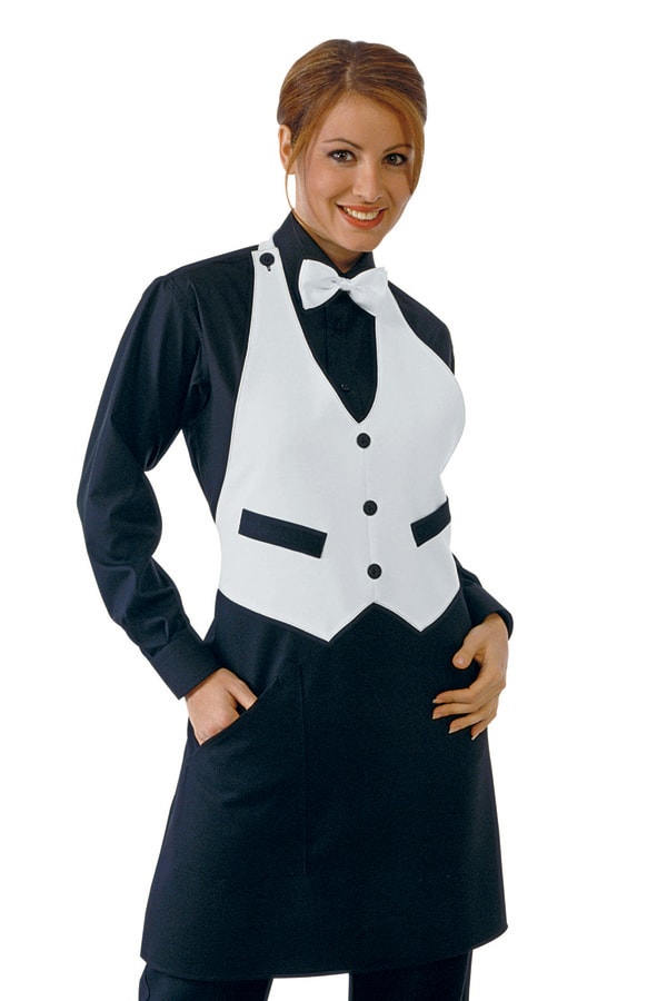 Grembiule Garcon colours bianco nero