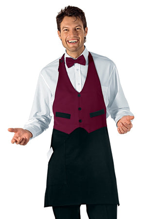 Grembiule Garcon colours bordeaux nero