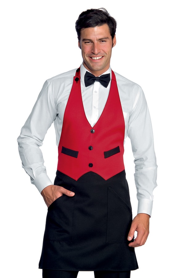 Grembiule Garcon colours rosso nero