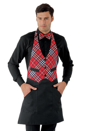 Grembiule Garcon antracite tartan 407