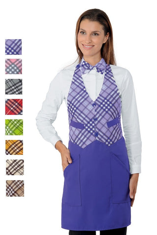Grembiule Garcon viola tartan 427