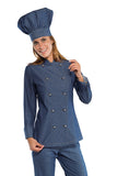Giacca Lady Chef Blue Jeans
