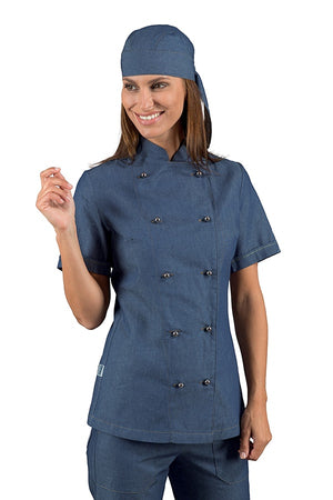 Giacca Lady Chef Blue Jeans