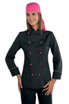 Giacca Lady Chef Nera e Rosa Extralight