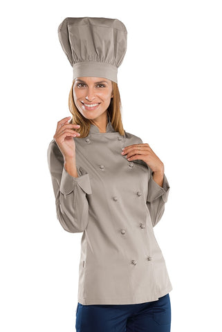 Giacca Lady Chef Tortora polycotone